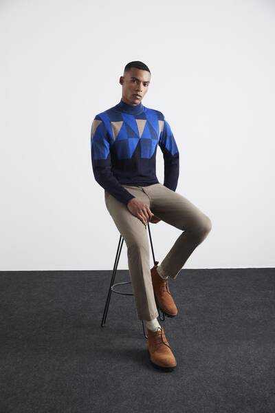 Pamuklu Tütün Rengi Regular Fit Chino Pantolon