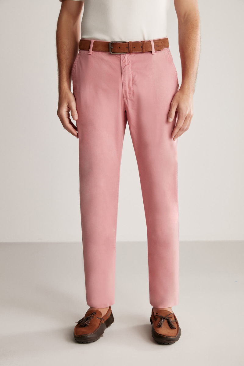 Hemington Pembe Yazlık Chino Pantolon. 1