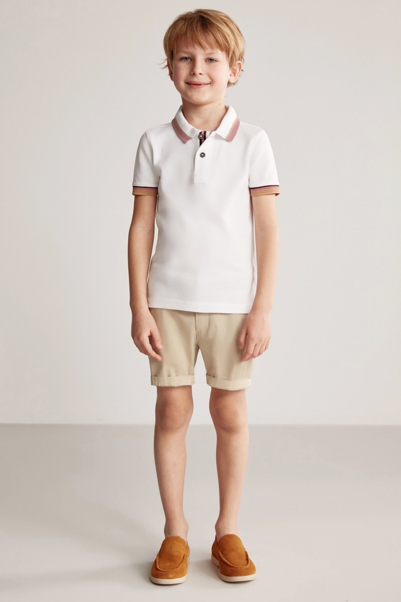 Hemington Pike Pamuk Beyaz Çocuk Polo T-Shirt. 2 Hemington Pike Pamuk Beyaz Çocuk Polo T-Shirt. 2