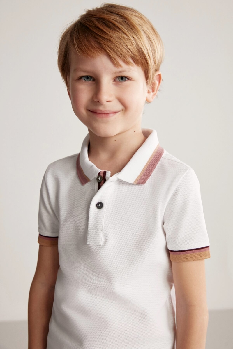 Hemington Pike Pamuk Beyaz Çocuk Polo T-Shirt. 1 Hemington Pike Pamuk Beyaz Çocuk Polo T-Shirt. 1