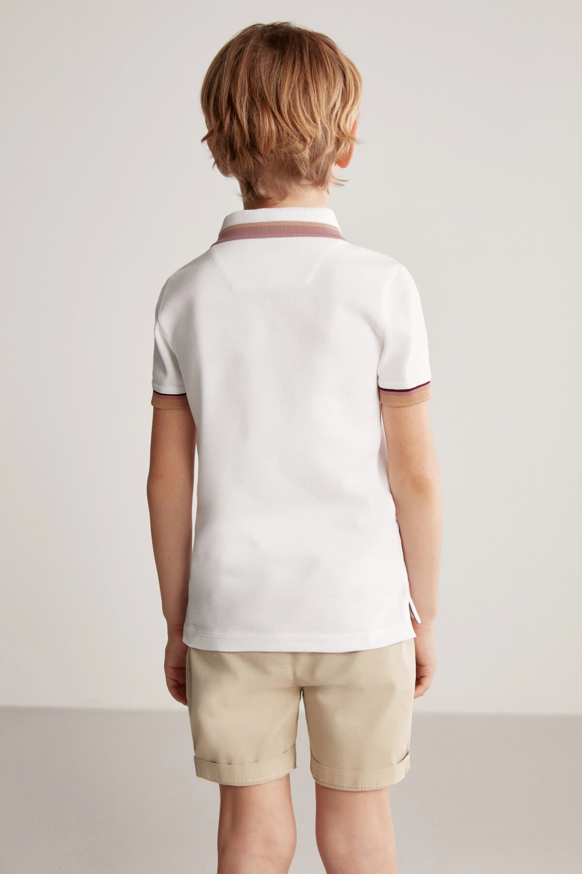 Pike Pamuk Beyaz Çocuk Polo T-Shirt