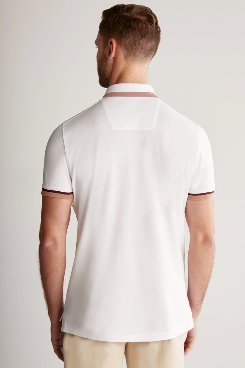Hemington Pike Pamuk Beyaz Polo T-Shirt. 6