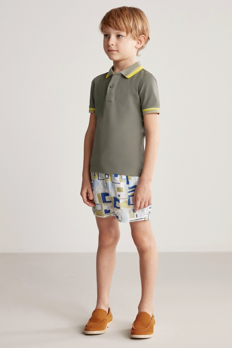 Hemington Pike Pamuk Haki Çocuk Polo T-Shirt. 3