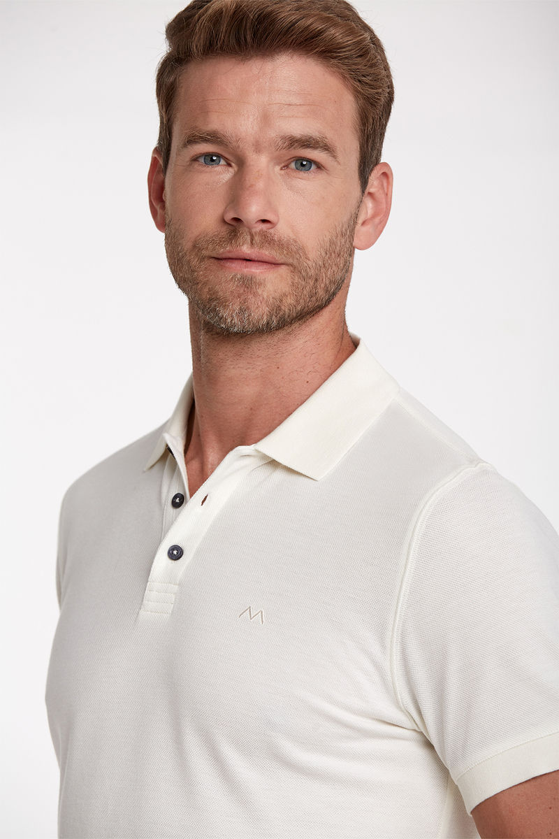 Hemington Pike Pamuk Kırık Beyaz Polo T-Shirt. 5 Hemington Pike Pamuk Kırık Beyaz Polo T-Shirt. 5