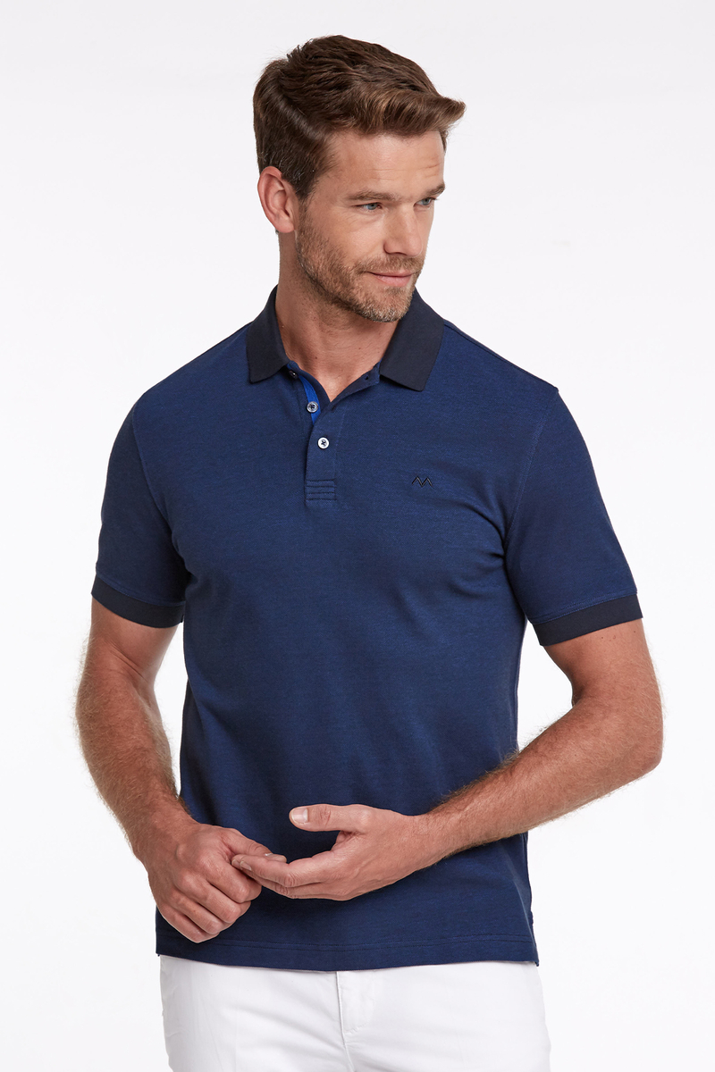 Hemington Pike Pamuk Lacivert Polo T-Shirt. 3