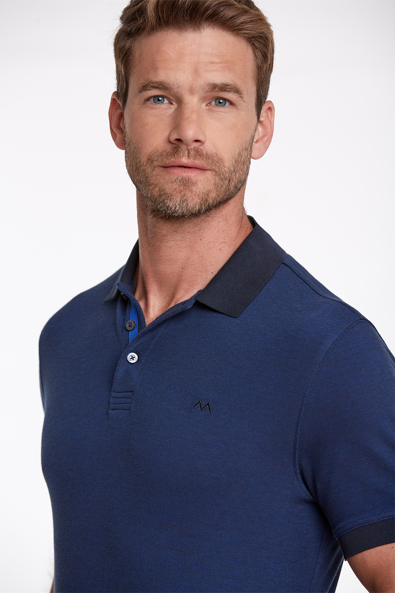 Hemington Pike Pamuk Lacivert Polo T-Shirt. 1