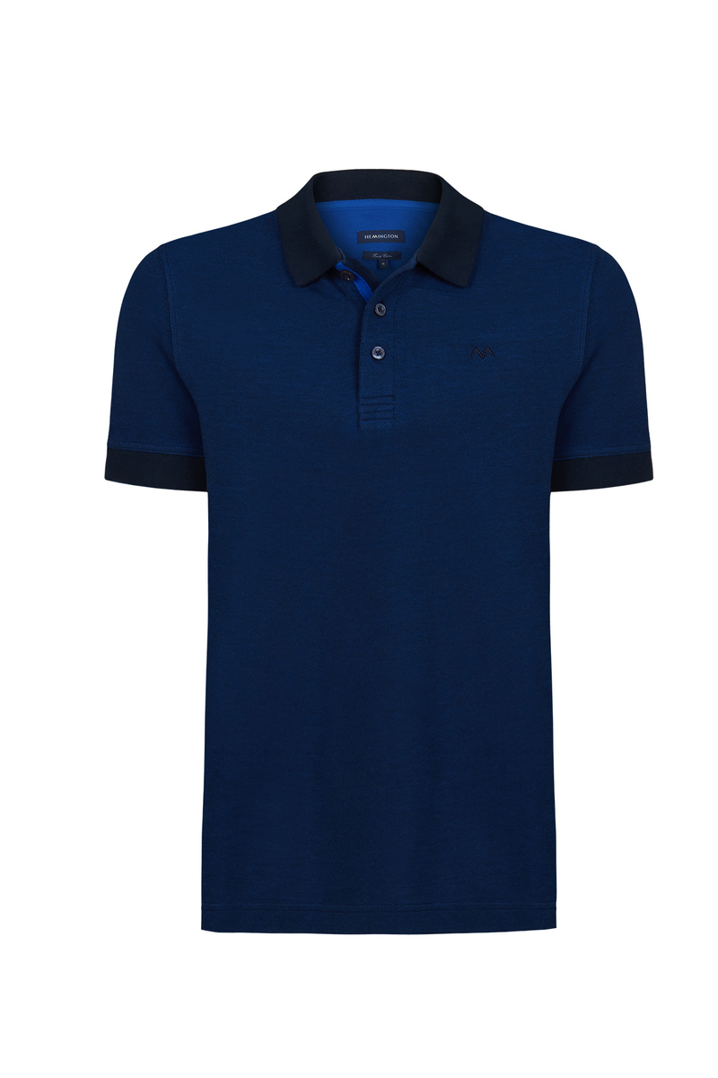 Hemington Pike Pamuk Lacivert Polo T-Shirt. 6