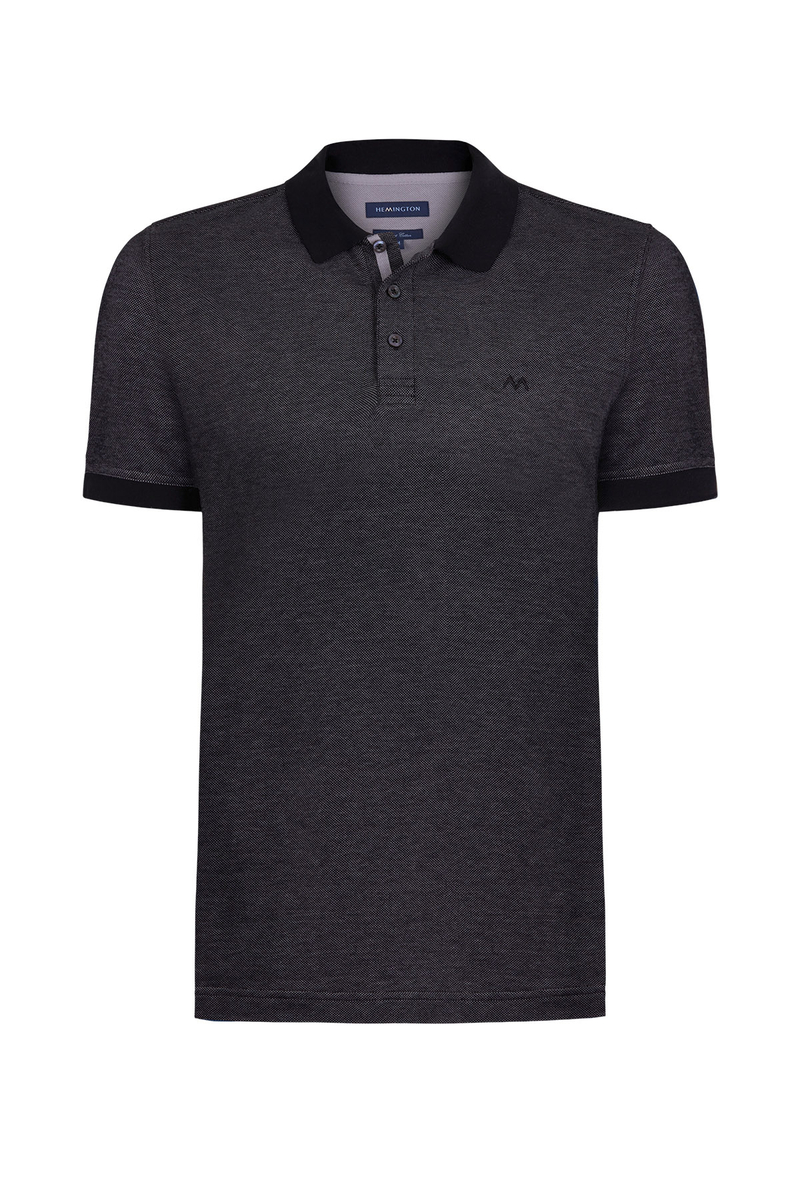 Hemington Pike Pamuk Siyah Polo T-Shirt. 6