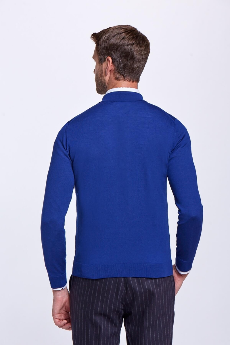 Hemington Polo Yaka Merino Yün Koyu Mavi Triko. 7 Hemington Polo Yaka Merino Yün Koyu Mavi Triko. 7