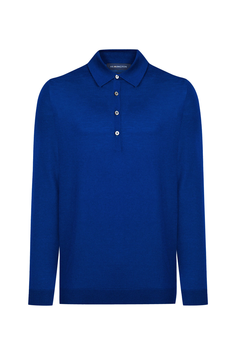 Hemington Polo Yaka Merino Yün Koyu Mavi Triko. 9 Hemington Polo Yaka Merino Yün Koyu Mavi Triko. 9