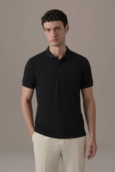 Polo Yaka Siyah T-Shirt - Hemington