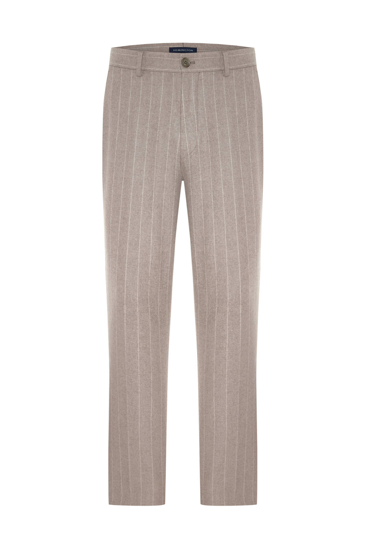 Saf Kaşmir Bej Chino Flanel Pantolon
