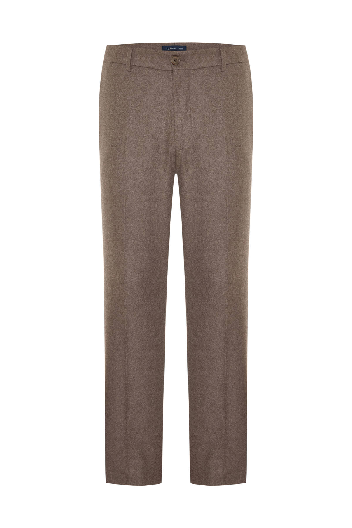 Saf Kaşmir Tütün Rengi Chino Flanel Pantolon
