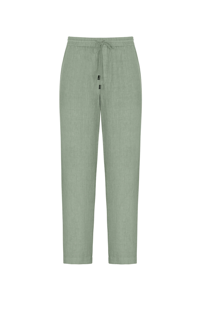 Hemington Saf Keten Bağcıklı Haki Pantolon. 8 Hemington Saf Keten Bağcıklı Haki Pantolon. 8
