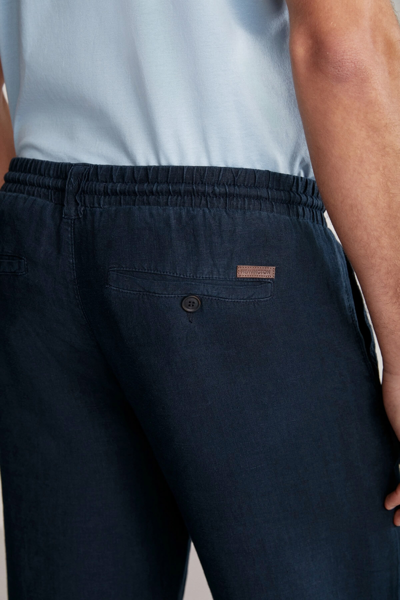 Hemington Saf Keten Bağcıklı Lacivert Pantolon. 7 Hemington Saf Keten Bağcıklı Lacivert Pantolon. 7