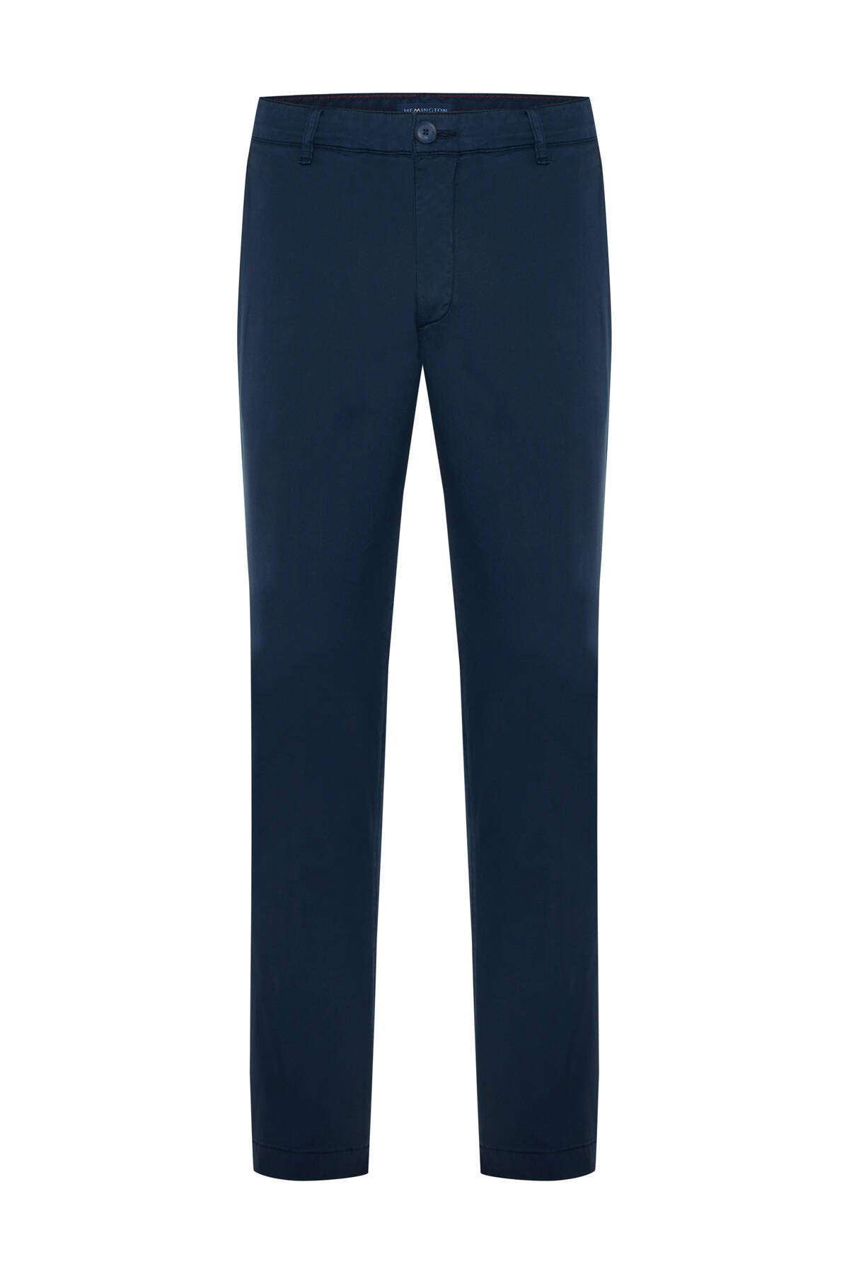 Saf Pamuk Lacivert Regular Fit Chino Pantolon