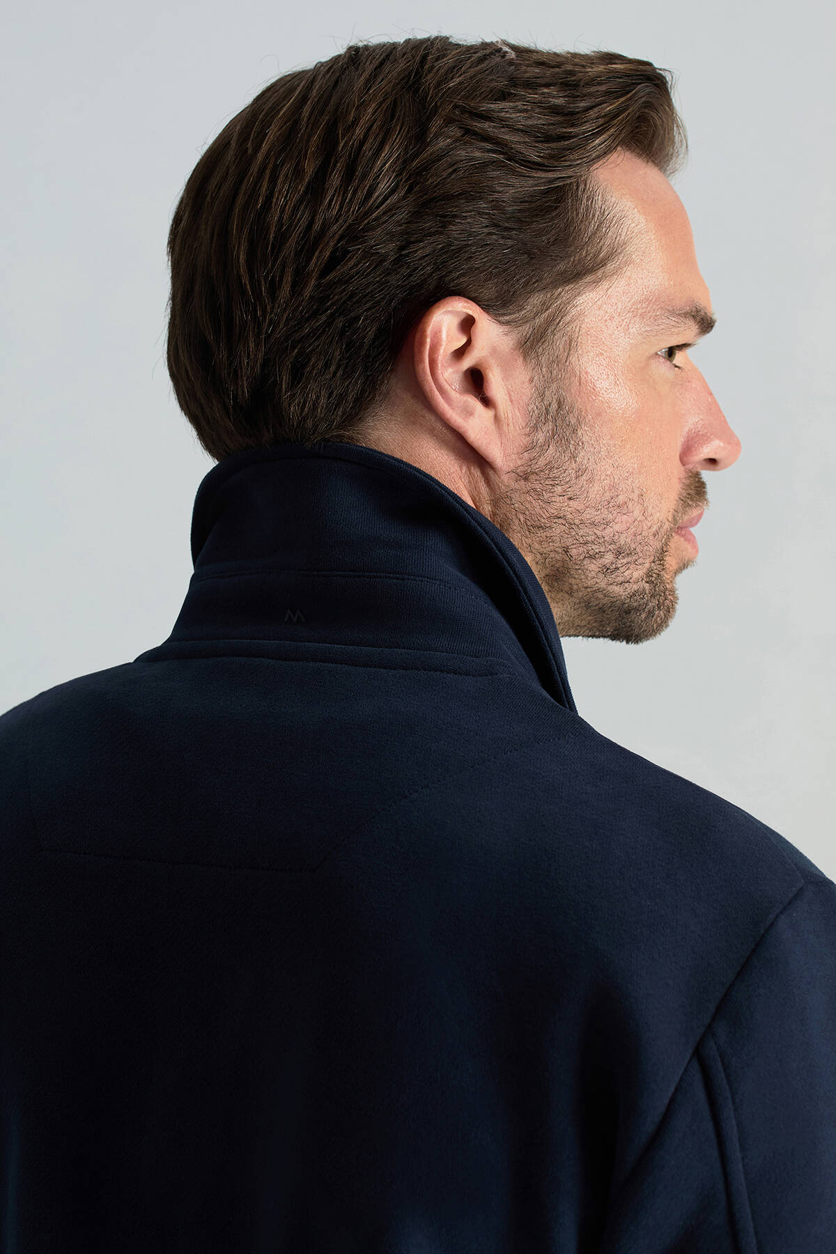 Saf Pamuk Metal Düğmeli Lacivert Spor Ceket