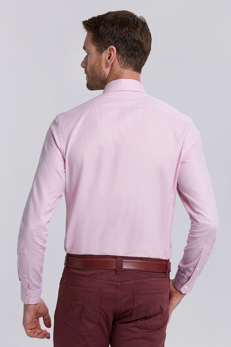 Hemington Saf Pamuk Pembe İnce Oxford Gömlek. 3 Hemington Saf Pamuk Pembe İnce Oxford Gömlek. 3