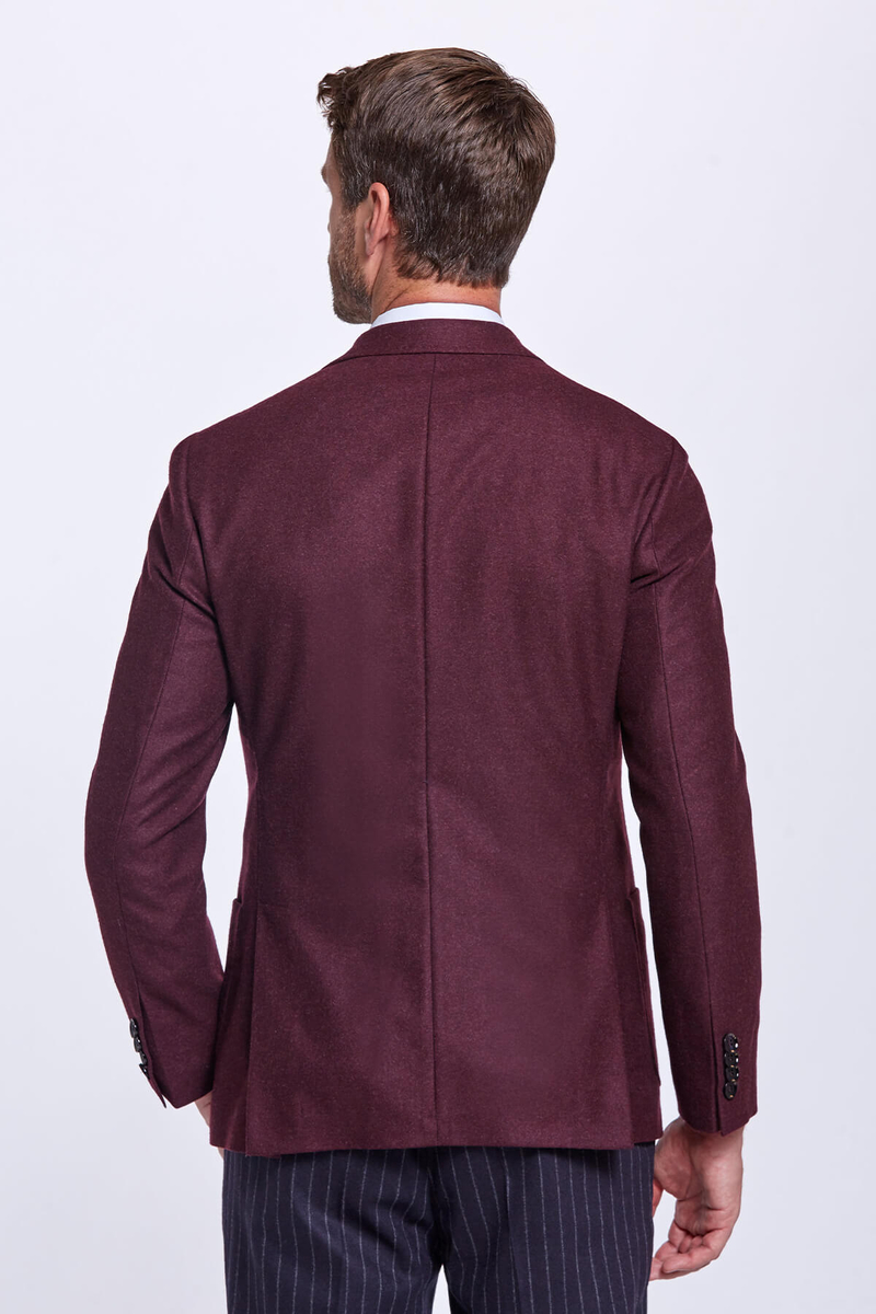 Hemington Saf Yün Bordo Blazer Ceket. 4