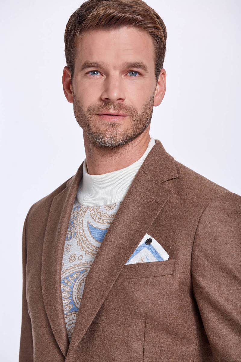 Hemington Saf Yün Camel Blazer Ceket. 5 Hemington Saf Yün Camel Blazer Ceket. 5