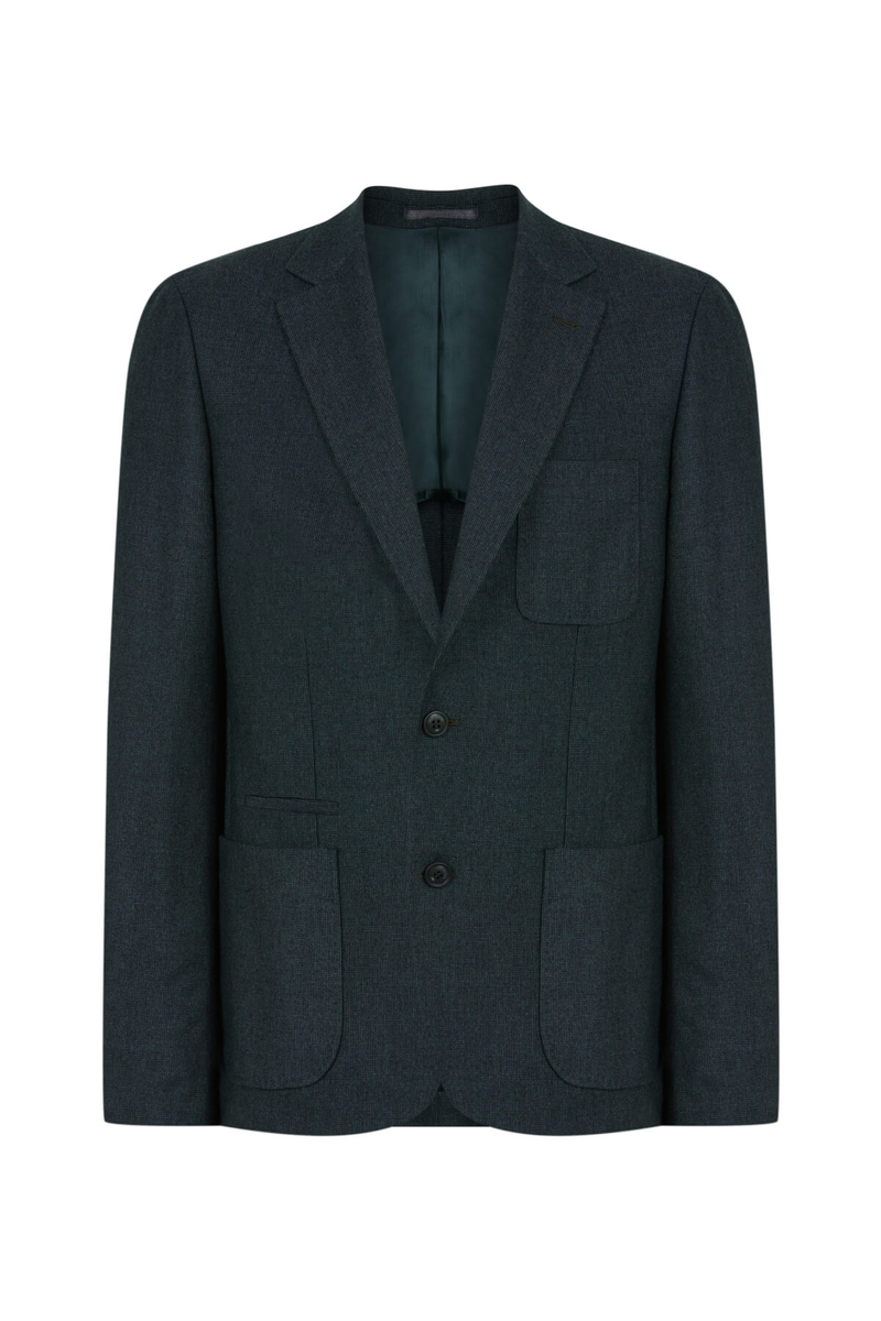 Hemington Saf Yün Koyu Yeşil Blazer Ceket. 7 Hemington Saf Yün Koyu Yeşil Blazer Ceket. 7