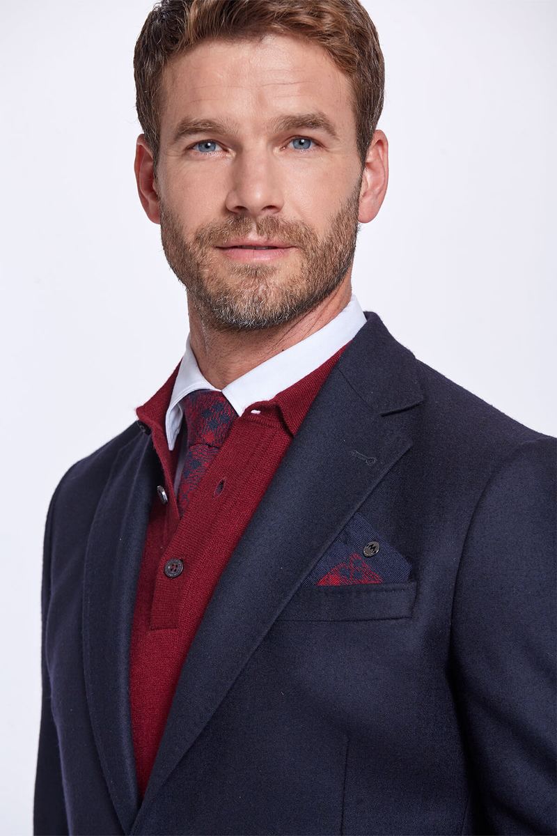 Hemington Saf Yün Lacivet Blazer Ceket. 3 Hemington Saf Yün Lacivet Blazer Ceket. 3