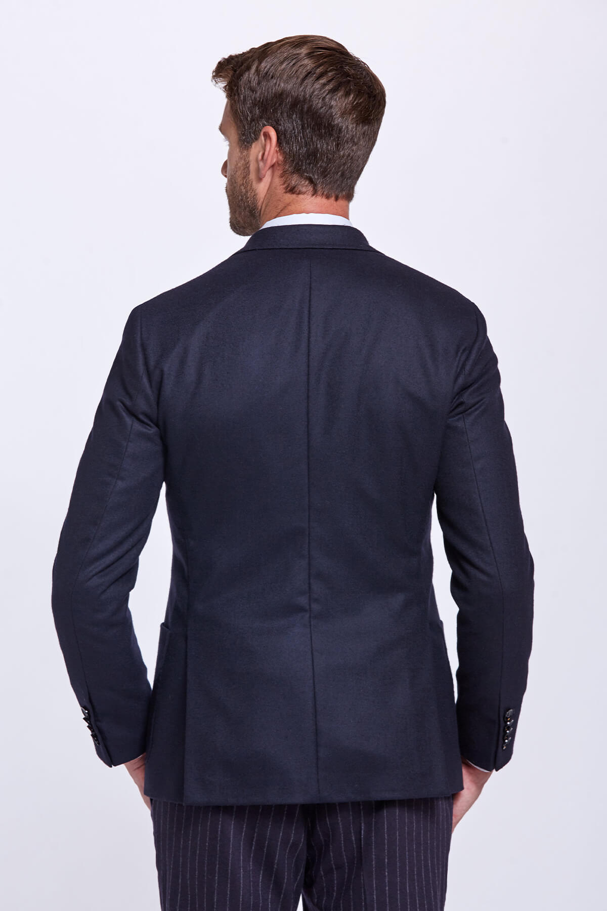 Saf Yün Lacivet Blazer Ceket