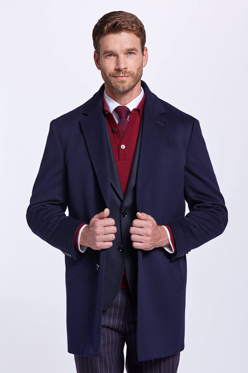 Hemington Saf Yün Lacivet Blazer Ceket. 5