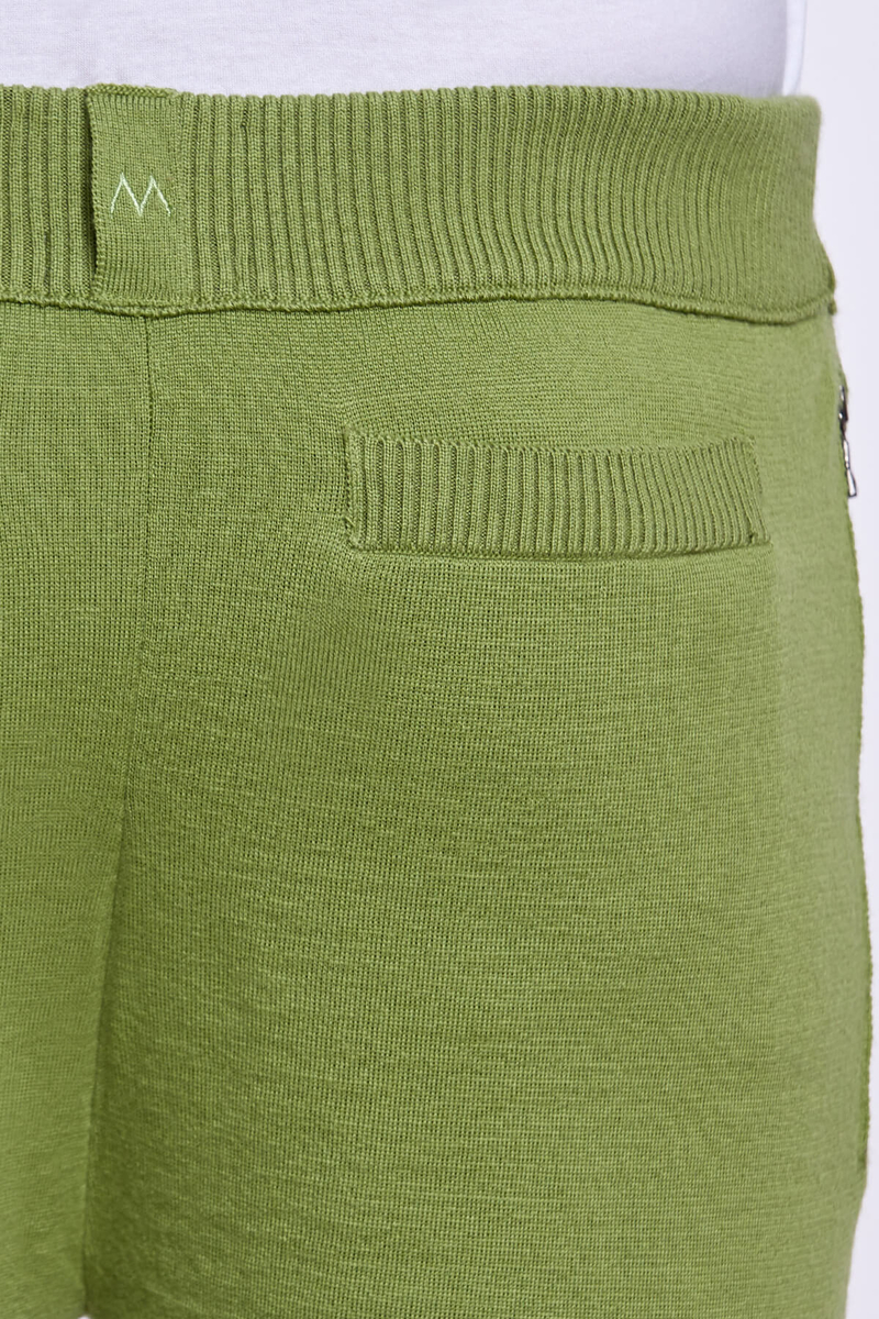 Hemington Şerit Detaylı Yeşil Merino Yün Triko Spor Pantolon. 7