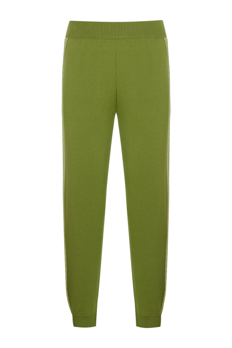 Hemington Şerit Detaylı Yeşil Merino Yün Triko Spor Pantolon. 8 Hemington Şerit Detaylı Yeşil Merino Yün Triko Spor Pantolon. 8