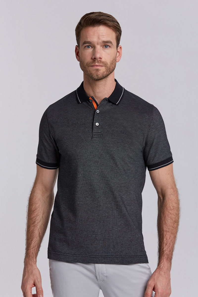 Hemington Siyah Basic Pike Pamuk Polo T-Shirt. 1