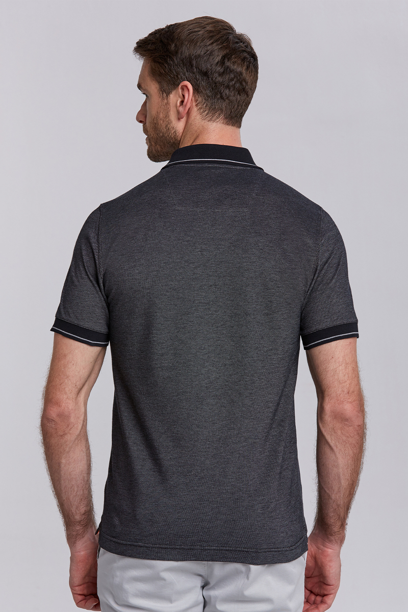 Hemington Siyah Basic Pike Pamuk Polo T-Shirt. 3