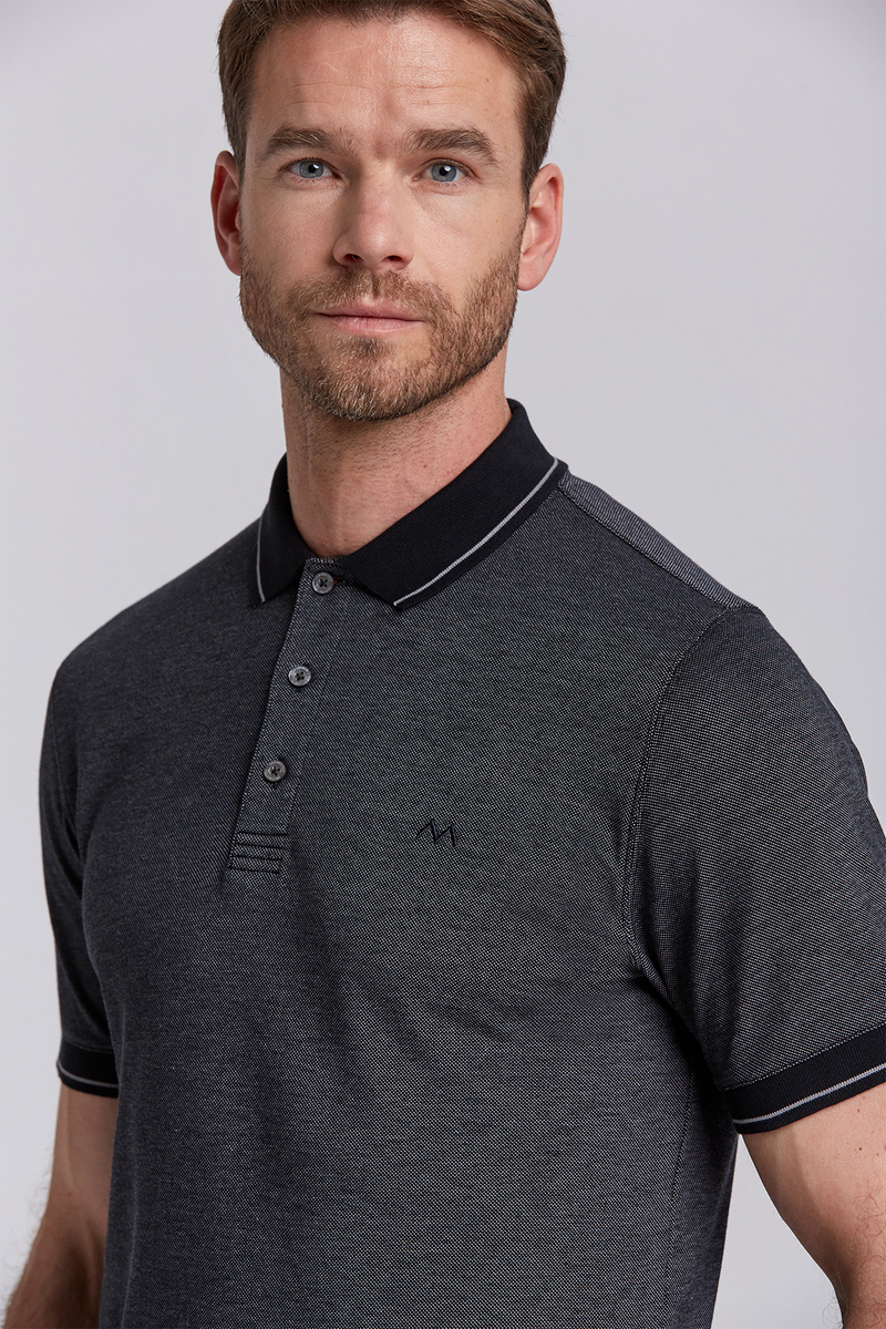 Hemington Siyah Basic Pike Pamuk Polo T-Shirt. 7