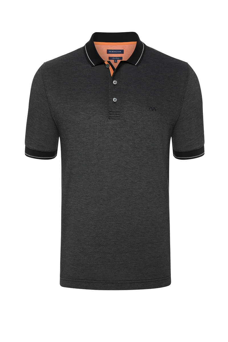 Hemington Siyah Basic Pike Pamuk Polo T-Shirt. 4