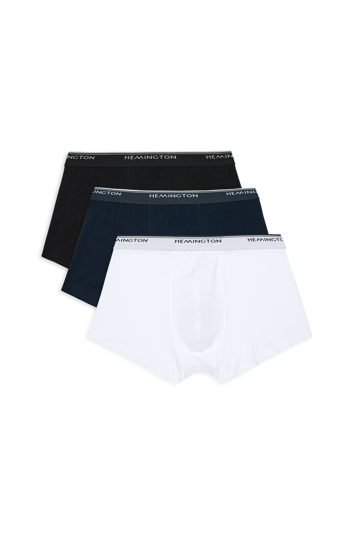 Siyah Beyaz Lacivert Üçlü Boxer Seti