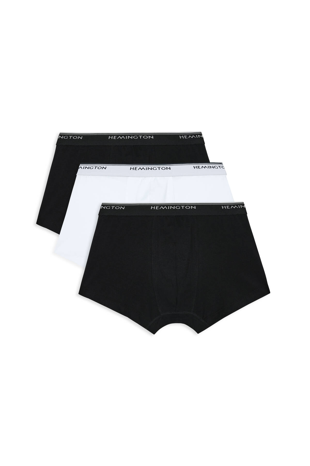 Siyah Beyaz Siyah Üçlü Boxer Seti