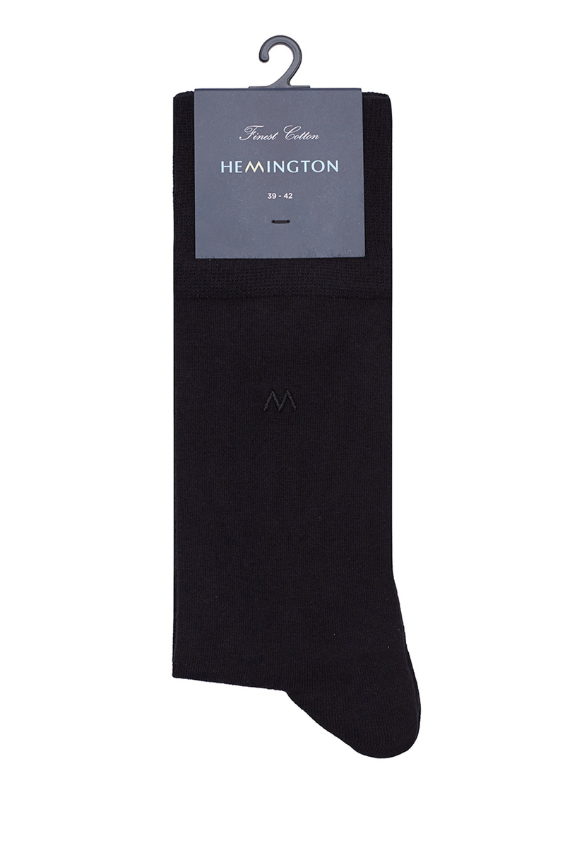 Hemington Siyah Pamuklu Yazlık Çorap. 3