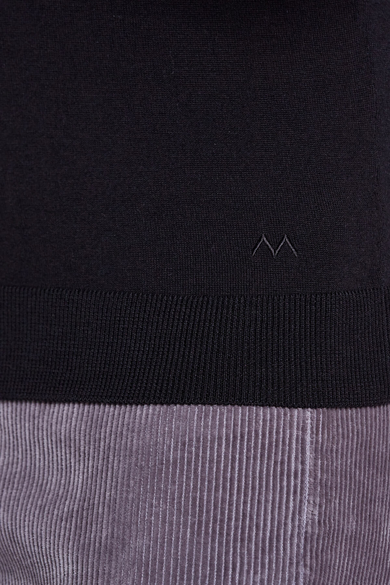 Hemington Polo Yaka Siyah Merino Yün Triko. 7 Hemington Polo Yaka Siyah Merino Yün Triko. 7