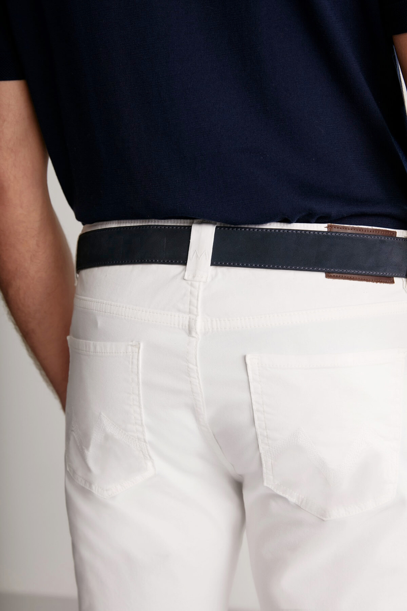 Hemington Slim Fit 5 Cep Beyaz Chino Pantolon. 6