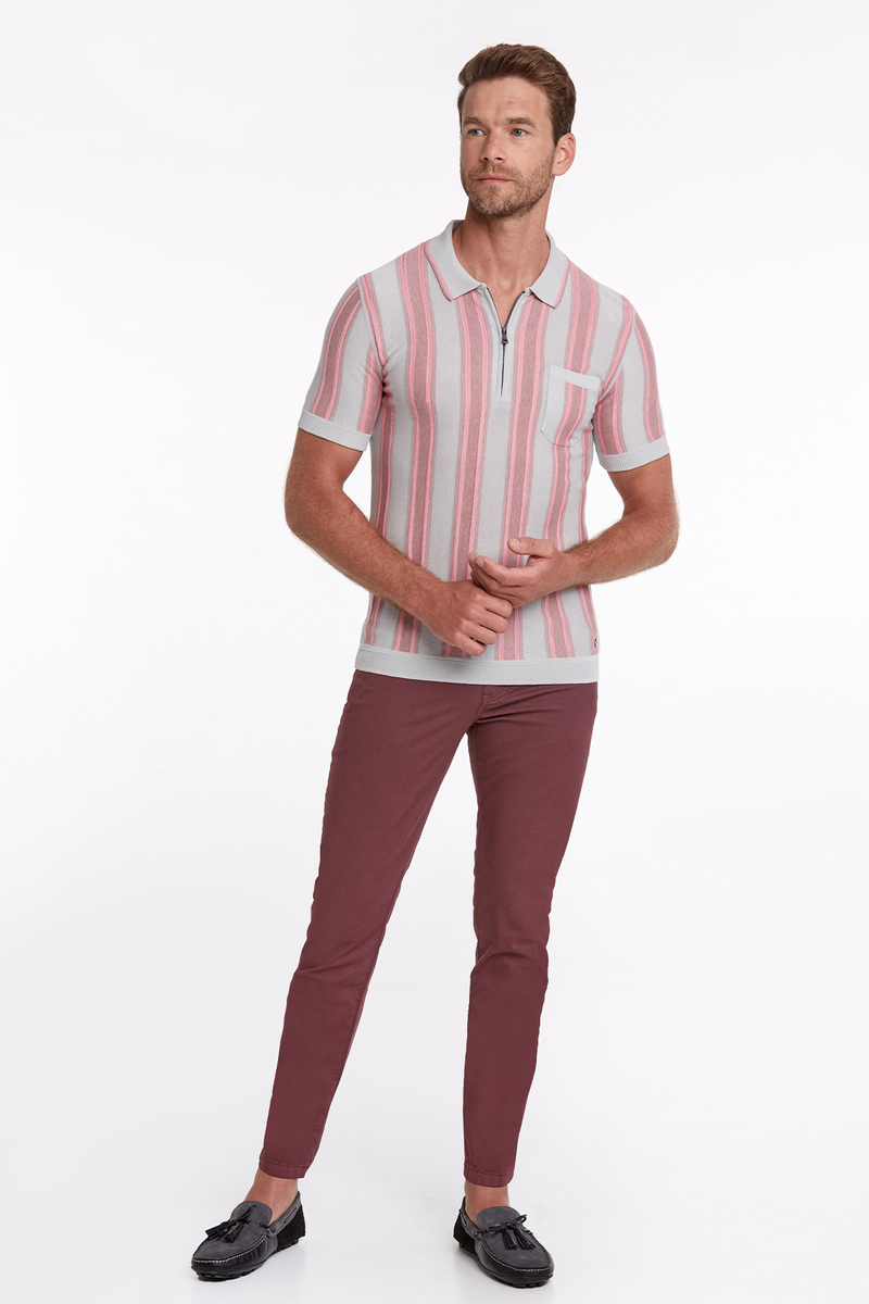 Hemington Slim Fit 5 Cep Bordo Yazlık Pantolon. 2