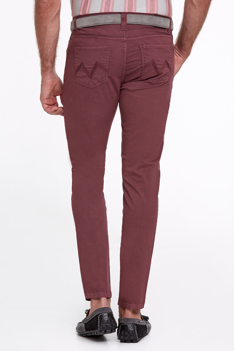Hemington Slim Fit 5 Cep Bordo Yazlık Pantolon. 4