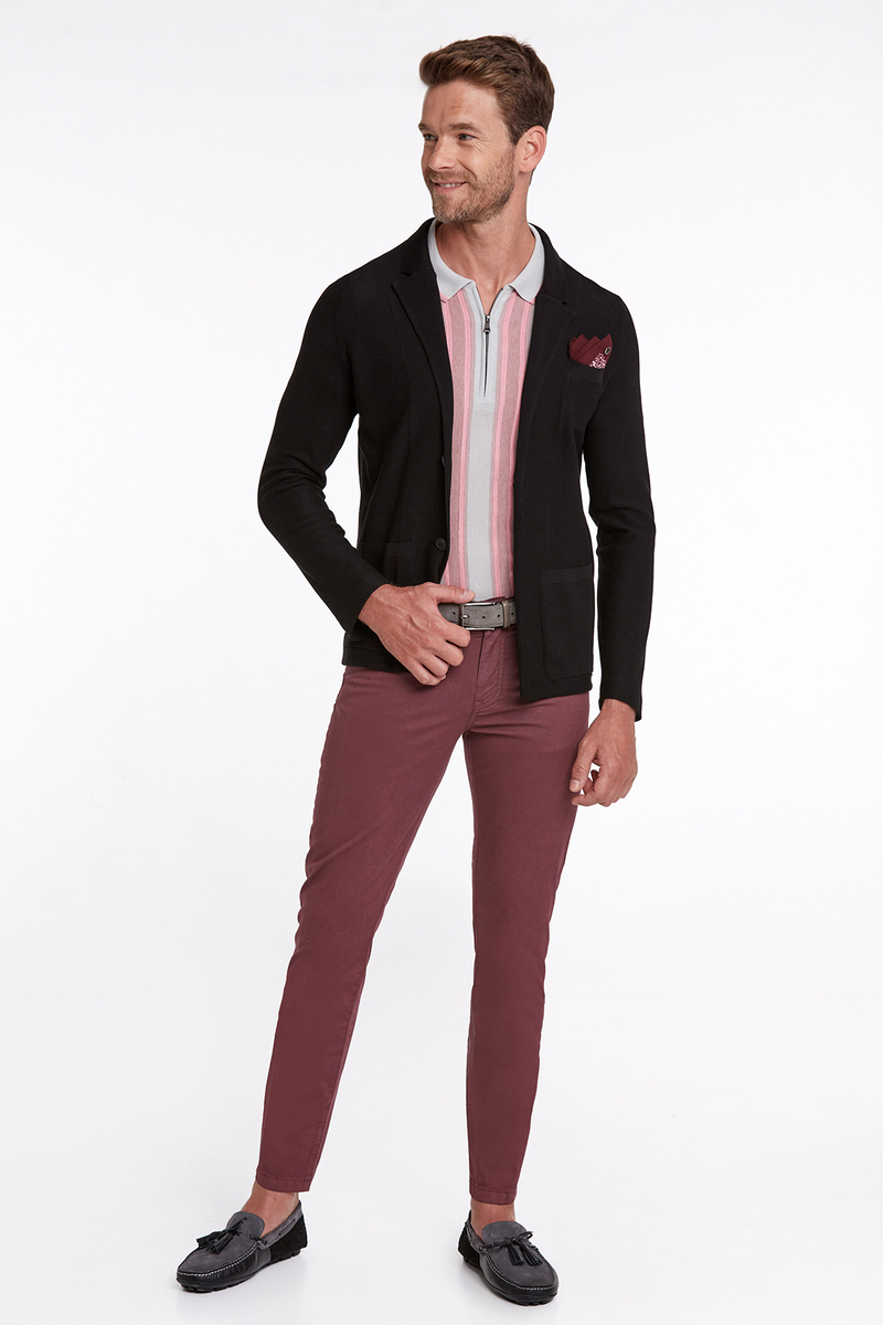 Hemington Slim Fit 5 Cep Bordo Yazlık Pantolon. 6