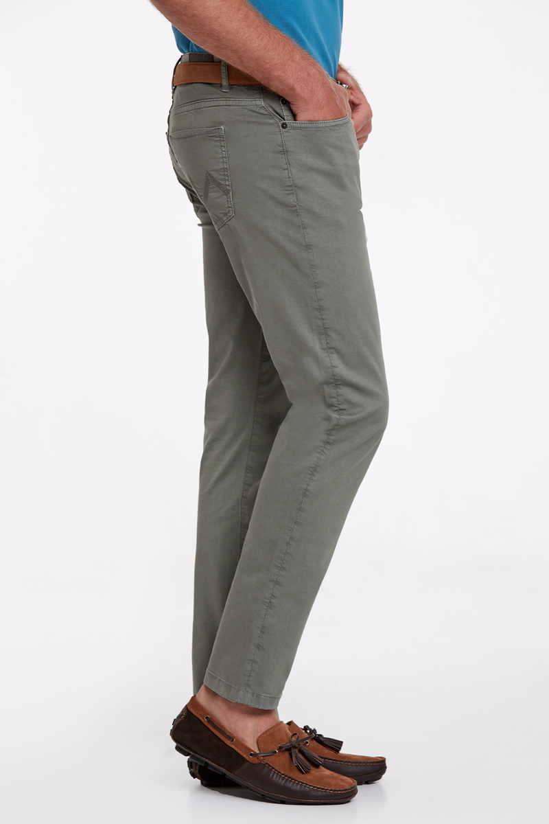 Hemington Slim Fit 5 Cep Haki Yazlık Pantolon. 2