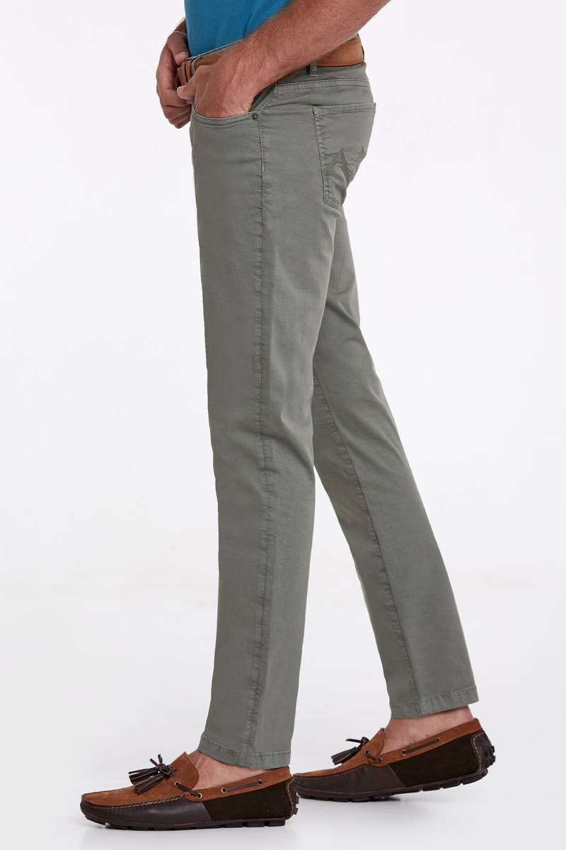Hemington Slim Fit 5 Cep Haki Yazlık Pantolon. 3