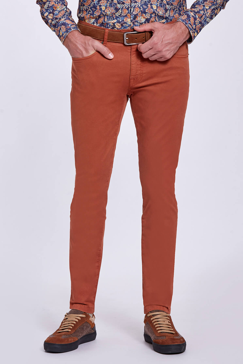 Hemington Slim Fit 5 Cep Karamel Rengi Pantolon. 1