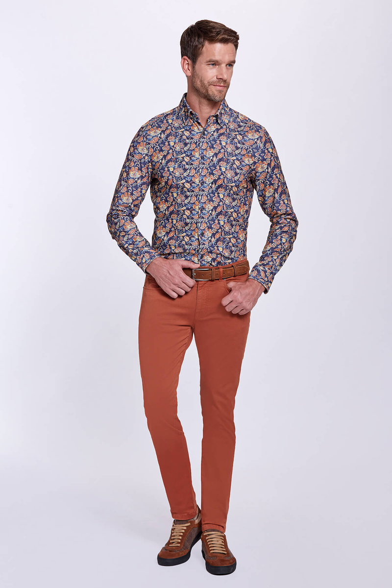 Hemington Slim Fit 5 Cep Karamel Rengi Pantolon. 2