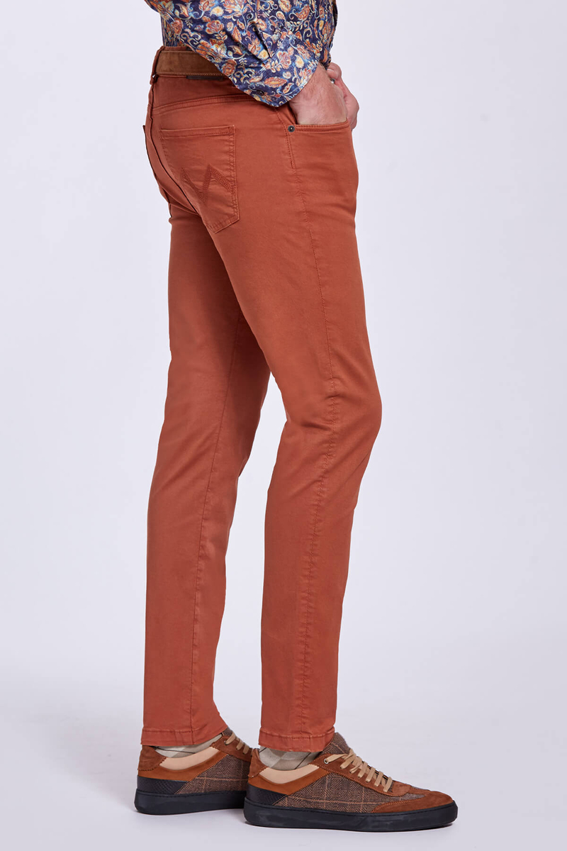 Hemington Slim Fit 5 Cep Karamel Rengi Pantolon. 3