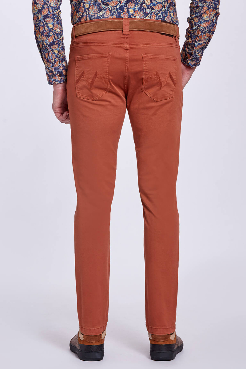 Hemington Slim Fit 5 Cep Karamel Rengi Pantolon. 4