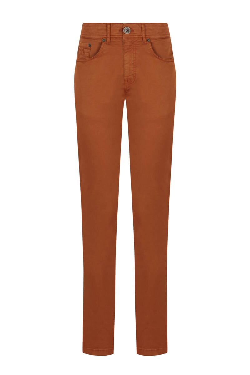 Hemington Slim Fit 5 Cep Karamel Rengi Pantolon. 8