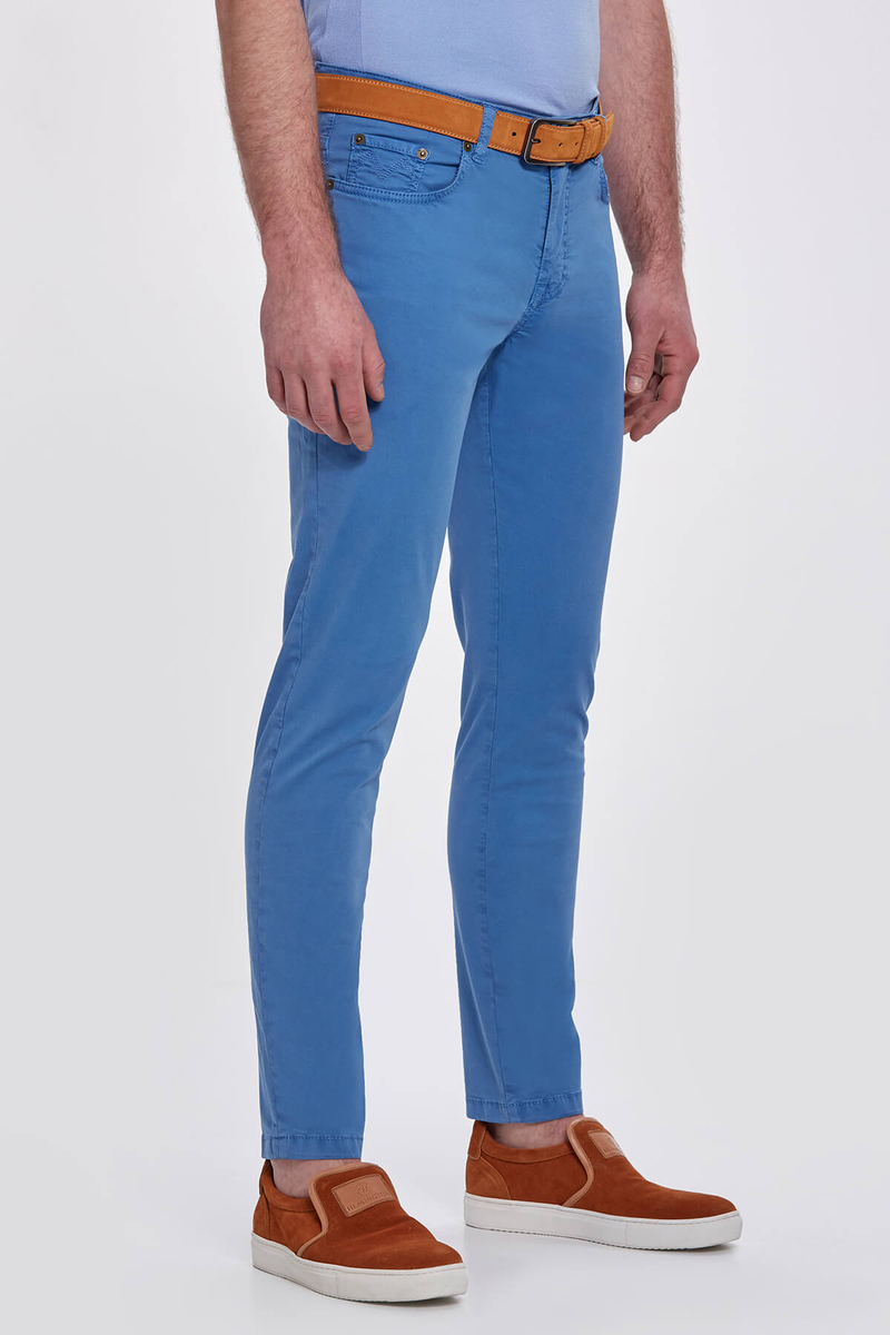 Hemington Slim Fit 5 Cep Mavi Yazlık Pantolon. 2 Hemington Slim Fit 5 Cep Mavi Yazlık Pantolon. 2